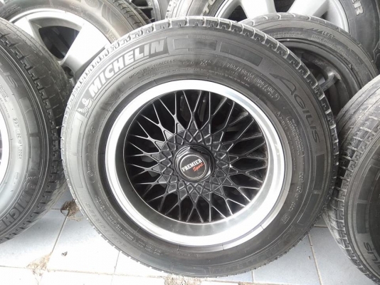 แม็กขอบ 15 พร้อมยางมิชลิน ใส่รถกระบะ รถตู้ 6 รู ราคาถูก