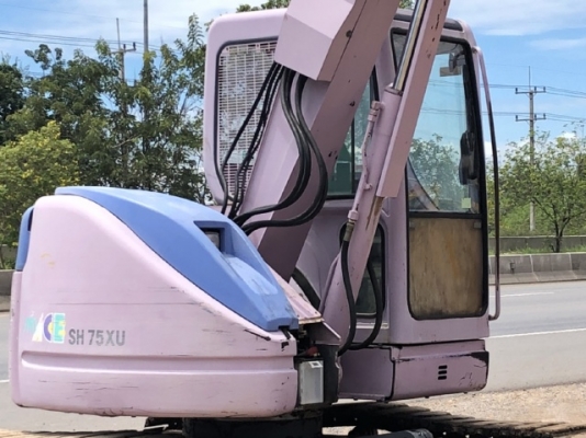 ขายรถขุด SUMITOMO SH75UX-2 คอนโทรลสั้น ปั๊มนิ้ว นำเข้าเองจากญี่ปุ่น สภาพสวยพร้อมใช้ มีVDOการทำงานครับ
