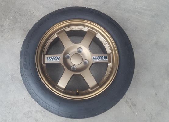 ล้อใหม่TE37 ขอบ15 4รู100 ยาง\%185/60/15ปี16  4 ล้อ