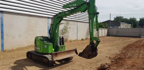 รถขุดขนาด 5.5 ตัน Mitsubishi MX 55 เครื่องยนต์มิตซูบิชิ k4n ปั๊มนิ้ว ระบบทำงานไว offset boom สามารถสไลด์ซ้ายขวาได้ เก่าญี่ปุ่นแท้ยังไม่เคยใช้งานในเมืองไทยราคา 365,000 บาท โทรสอบถามได้ที่เบอร์ 081-8416818, 092-9938255 หรือ ติดต่อสอบถามได้ที่  กดไปที่ล