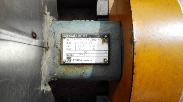 ปั้มน้ำหอยโข่งใบทองเหลืองญี่ปุ่น EBARA JAPAN ขนาด 5.5 HP 380V หน้า 80x65 FS ปั้มน้ำหอยโข่งใบทองเหลืองญี่ปุ่น EBARA JAPAN ขนาด 5.5 HP 380V หน้า 80x65 FS