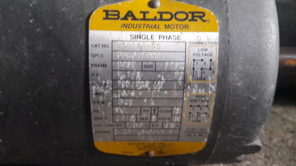 ขาย !! มอเตอร์.BALDOR.ขนาด1.5แรง220v.ของUSA.สภาพเดิมๆพร้อมใช้งาน