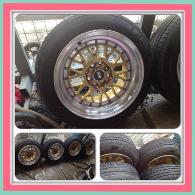 ขายแม็กมือ2 XXR ขอบ15 กว้าง8.25 ออฟ 20. 4รู100/114+ ยางปี10-11 ราคา11,500 บาทถูก