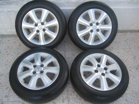 ขายล้อแม็กเดิม Honda city 15"x6" et 53 4 รู100 +ยางปี 10 (081-3747940)