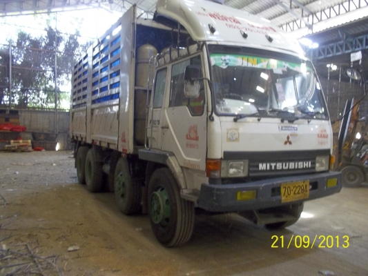 ขายรถบรรทุก12ล้อFUSO.FN528.195แรงปี42กระบะเหล็กสามมิตรติดCNG5ถัง