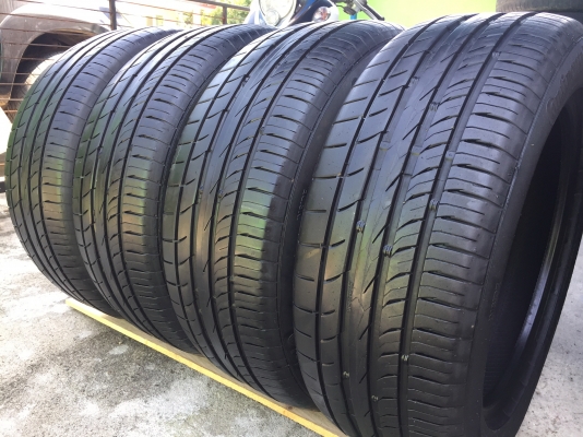 ยาง Continental 215-55-17 ปี 17 ครบชุด 4 เส้น 4000 สวยๆไม่บวมไม่กินข้างดอกยางเหลือเยอะเอาไปวิ่งกันใด