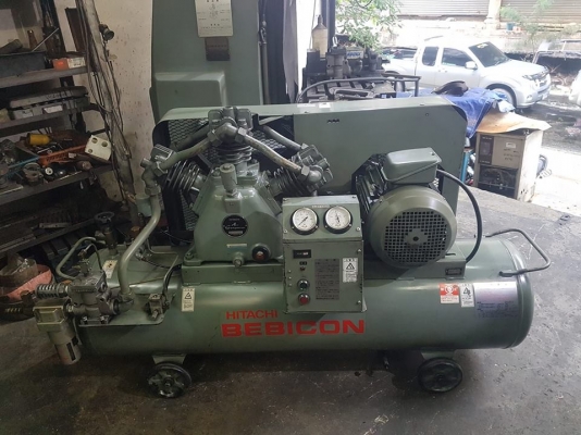 **ขายถูกๆ ปั้มลมมือสองจากญี่ปุ่น** HITACHI-BEBICON 10 แรง  ทดสอบเรียบร้อย ทุกระบบทำงานได้ดีมากๆ นิ่งๆเงียบๆพร้อมใช้งานครับ