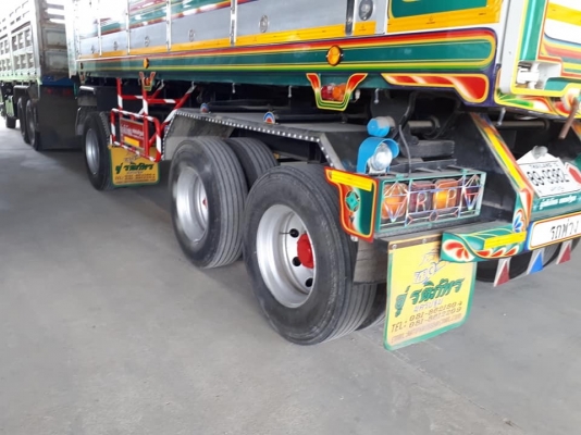 ลูกพ่วงดัมพ์ 3 เพลาแท้ ยาว 6.50 เมตร อู่รติภัทร #ยังไม่เคยใช้งาน ยางใหม่ พร้อมใช้งาน ทะเบียนเต็มเพิ่งต่อมา