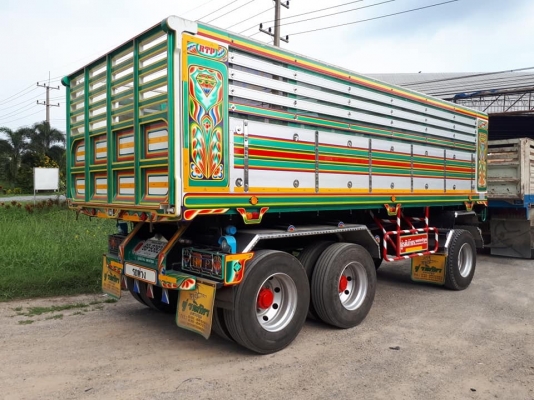 ลูกพ่วงดัมพ์ 3 เพลาแท้ ยาว 6.50 เมตร อู่รติภัทร #ยังไม่เคยใช้งาน ยางใหม่ พร้อมใช้งาน ทะเบียนเต็มเพิ่งต่อมา