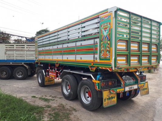 ลูกพ่วงดัมพ์ 3 เพลาแท้ ยาว 6.50 เมตร อู่รติภัทร #ยังไม่เคยใช้งาน ยางใหม่ พร้อมใช้งาน ทะเบียนเต็มเพิ่งต่อมา