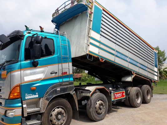 พ่วง 24 ล้อ ฮีโน่ ซี่รี่ 700 เครื่อง E13C 410 แรง (ยุโรป) กระบะมิเนียม - ดั้ม อู่ซุ๋นชัย แม่ยาว 6.60 เมตร ปี 56 ลูกยาว 6.80 เมตร ปี 59