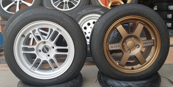 ล้อใหม่ Rpf1 กับ TE37 ขอบ15 4รู100 ยาง\%185/60/15   4 ล้อ