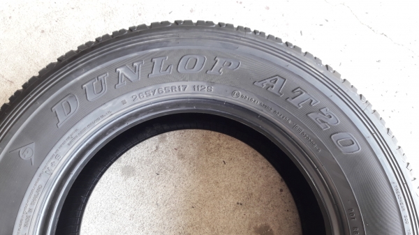 ยาง265/65/17 ปี17 DUNLOP GRANDTREK AT20 4 เส้น