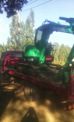 รถแบคโฮ KOBELCO SK30-3 รถเก่านอกนำเข้า ยังไม่เคยใช้งานในไทย เครื่องดี ปั๊มดี ไฟฟ้าครบ มีระบบเต่า-กระต่าย มีระบบหัวกระแทก มีเอกสารใบอินวอยซ์ มี VDO การทำงานให้ชม