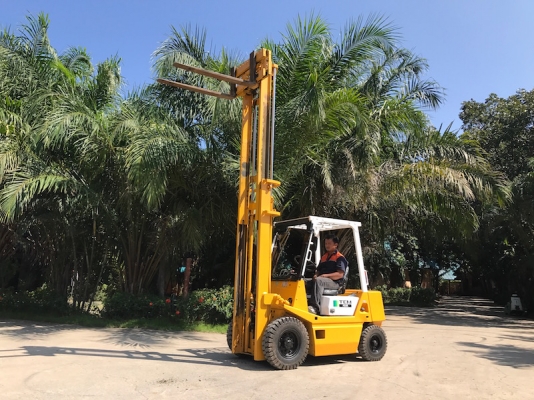 ขายFORKLIFT TCM FD25ดีเซล เสา4เมตร งาสไลด์ ยางใหม่(2.5ตัน) สวยเดิมจากญี่ปุ่น ยังไม่เคยใช้ในไทย 165,000เท่านั้น!!