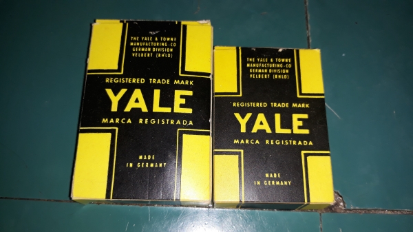 ขายแม่กุญแจ แพ็คคู่2ขนาด YALE MADE IN GERMANY. ใหม่เก่าเก็บพร้อมลูก2ดอก