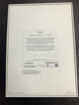 ขาย iPad (6th Generation) Wi-Fi + Cellular (ใส่ซิมได้)หน้าจอขนาด 9.7 นิ้ว สีทอง 128 GB มีใบเสร็จให้ด