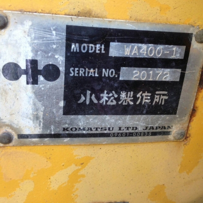 ขายรถตักล้อยาง KOMATSU WA400-1 เอกสารอินวอย รถเก่านอก ราคา 750000 ขายรถตักล้อยาง KOMATSU WA400-1 เอกสารอินวอย รถเก่านอก ราคา 750000