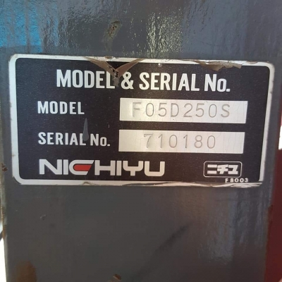 รถฟอร์คลิฟต์ไฟฟ้าเก่าญี่ปุ่น NICHIYU F05D250S 500 กิโล ยกสูง 2.5 เมตร ยางตัน ยังไม่เคยใช้งานในไทย รถฟอร์คลิฟต์ไฟฟ้าเก่าญี่ปุ่น NICHIYU F05D250S 500 กิโล ยกสูง 2.5 เมตร ยางตัน ยังไม่เคยใช้งานในไทย