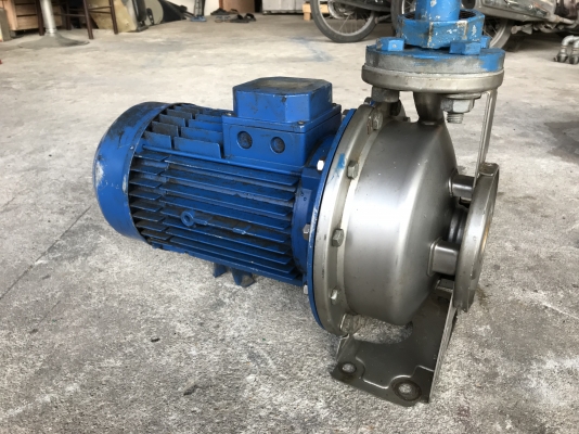 ขายปั๊มน้ำหอยโข่งหัวปั๊มสแตนเลส Ebara 7.5HP. 380V made in Italy ขนาดเข้า 2นิ้ว ออก 1.5นิ้ว รุ่นใบพัดใหญ่ส่งน้ำไกล สภาพสวยมาก หมุนนิ่มเดิมๆ พร้อมใช้งาน