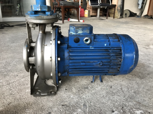 ขายปั๊มน้ำหอยโข่งหัวปั๊มสแตนเลส Ebara 7.5HP. 380V made in Italy ขนาดเข้า 2นิ้ว ออก 1.5นิ้ว รุ่นใบพัดใหญ่ส่งน้ำไกล สภาพสวยมาก หมุนนิ่มเดิมๆ พร้อมใช้งาน