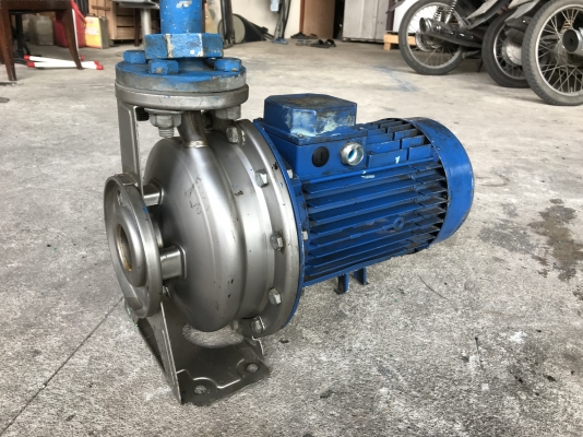 ขายปั๊มน้ำหอยโข่งหัวปั๊มสแตนเลส Ebara 7.5HP. 380V made in Italy ขนาดเข้า 2นิ้ว ออก 1.5นิ้ว รุ่นใบพัดใหญ่ส่งน้ำไกล สภาพสวยมาก หมุนนิ่มเดิมๆ พร้อมใช้งาน