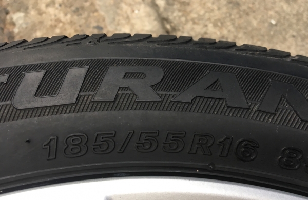 ล้อแม็ก Suzuki Swift ขอบ16 พร้อมยาง 185-55-16 Bridgestone ปี 13