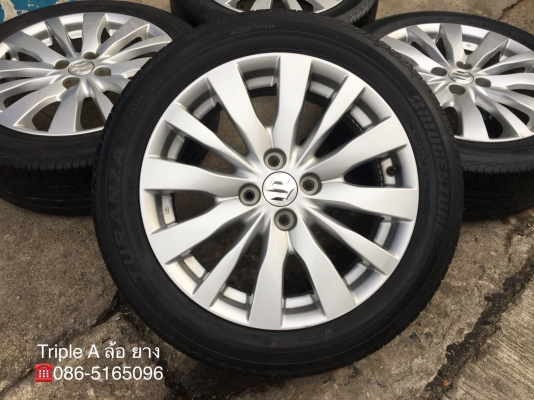 ล้อแม็ก Suzuki Swift ขอบ16 พร้อมยาง 185-55-16 Bridgestone ปี 13