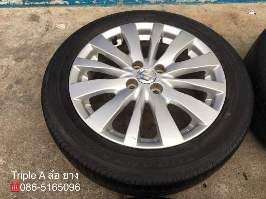 ล้อแม็ก Suzuki Swift ขอบ16 พร้อมยาง 185-55-16 Bridgestone ปี 13