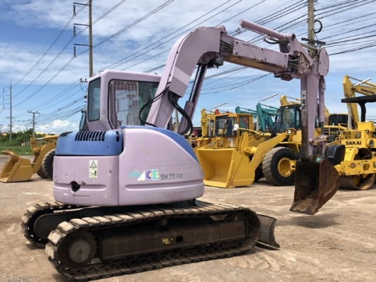 ขายรถขุด SUMITOMO SH75UX-2 คอนโทรลสั้น ปั๊มนิ้ว นำเข้าเองจากญี่ปุ่น สภาพสวยพร้อมใช้ มีVDOการทำงานครับ
