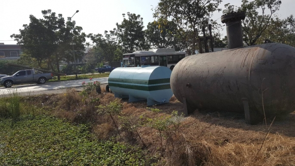 ถังน้ำมันขนาด 6000 ลิตรสีฟ้า ถังน้ำมันขนาด 6000 ลิตรสีฟ้า