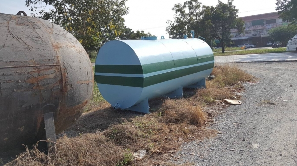 ถังน้ำมันขนาด 6000 ลิตรสีฟ้า ถังน้ำมันขนาด 6000 ลิตรสีฟ้า