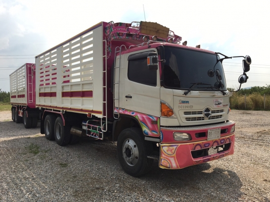 Hino FM1A 344 แรง ปี 57 ไมล์ 2แสนกว่า ยางดี แม่ลูกกะบะดัมพ์เหล็กคอกเกษตร ใส่ของได้ 29.50 ตัน ยางดี พร้อมใช้งาน ทะเบียนพร้อม