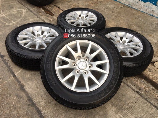 ล้อแม็ก Mitsu Pajero ขอบ17 (ลายก้ามปู) พร้อมยาง 245-65-17 Bridgestone สภาพดี ดอกยางหนา