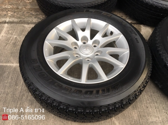 ล้อแม็ก Mitsu Pajero ขอบ17 (ลายก้ามปู) พร้อมยาง 245-65-17 Bridgestone สภาพดี ดอกยางหนา