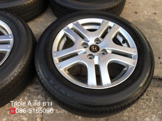 ล้อแม็ก Honda Jazz ขอบ15 พร้อมยาง 175-65-15 Bridgestone แม็กสภาพดี