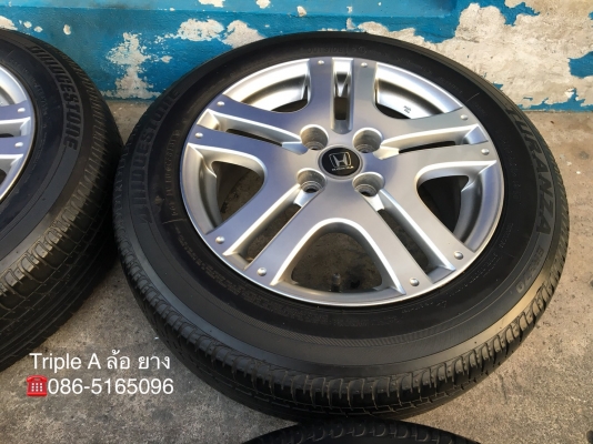 ล้อแม็ก Honda Jazz ขอบ15 พร้อมยาง 175-65-15 Bridgestone แม็กสภาพดี