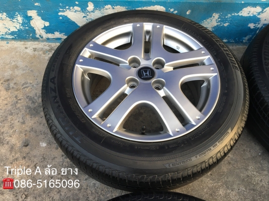 ล้อแม็ก Honda Jazz ขอบ15 พร้อมยาง 175-65-15 Bridgestone แม็กสภาพดี