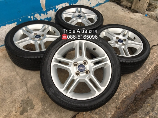 ล้อแม็ก Ford Fiesta ขอบ 16 พร้อมยาง 195-50-16 Goodyear ปี 15 สภาพดี ดอกยางหนา