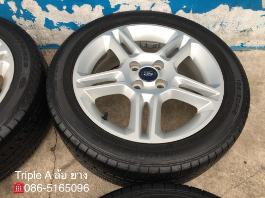 ล้อแม็ก Ford Fiesta ขอบ 16 พร้อมยาง 195-50-16 Goodyear ปี 15 สภาพดี ดอกยางหนา