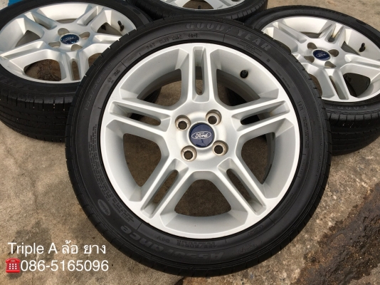 ล้อแม็ก Ford Fiesta ขอบ 16 พร้อมยาง 195-50-16 Goodyear ปี 15 สภาพดี ดอกยางหนา