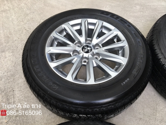 ล้อแม็ก Mitsu New Triton Plus 6รู139 ขอบ17 พร้อมยาง 245-65-17 Bridgestone ปลายปี 16 แม็กสวยกริ๊บ ดอกยางเต็มๆ