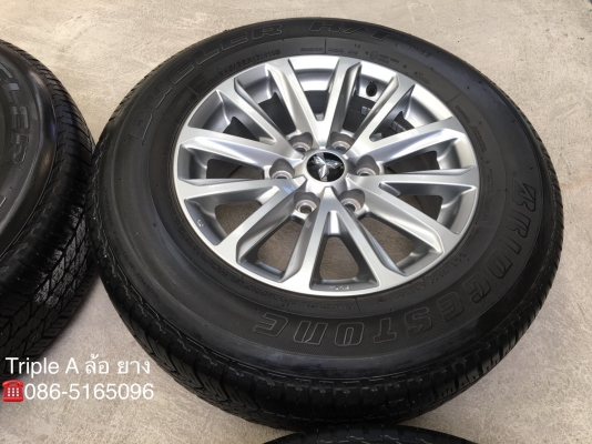 ล้อแม็ก Mitsu New Triton Plus 6รู139 ขอบ17 พร้อมยาง 245-65-17 Bridgestone ปลายปี 16 แม็กสวยกริ๊บ ดอกยางเต็มๆ