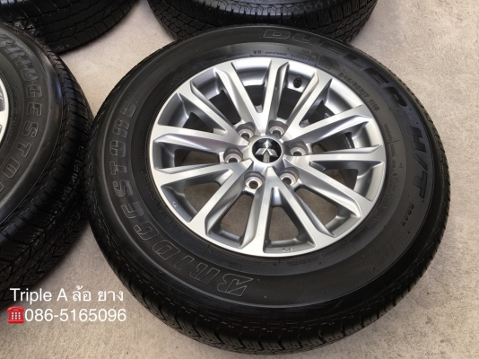 ล้อแม็ก Mitsu New Triton Plus 6รู139 ขอบ17 พร้อมยาง 245-65-17 Bridgestone ปลายปี 16 แม็กสวยกริ๊บ ดอกยางเต็มๆ