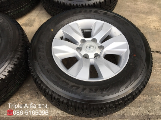 ล้อแม็กป้ายแดง Toyota Revo ขอบ 17 พร้อมยางใหม่ป้ายแดง 265-65-17 Bridgestone ปี 18 สวยกริ๊บ เส้นสีจัดจ้าน