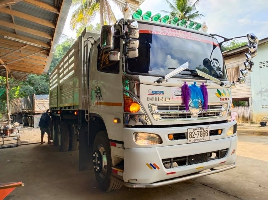 Hino 344 แรง ปี 57 hi-speed แม่ลูกดัมพ์สามมิตร ไมล์สองแสนกว่า รถสวยเดิมยางดี พร้อมใช้งาน