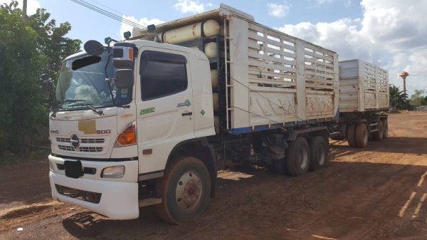 ขาย รถพ่วงดั้มสามมิตรแม่-ลูก HINO FM2P 360 ปี 57 ติดแก๊ส NGV จากโรงงาน เครื่องเดิม เกียร์เดิม เล่มทะเบียนครบ