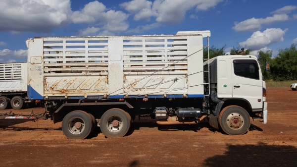 ขาย รถพ่วงดั้มสามมิตรแม่-ลูก HINO FM2P 360 ปี 57 ติดแก๊ส NGV จากโรงงาน เครื่องเดิม เกียร์เดิม เล่มทะเบียนครบ