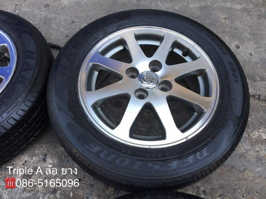 ล้อแม็ก Toyota Vios ขอบ 14 พร้อมยาง 175-65-14 ปลายปี 16 ดอกยางหนาปึกทุกเส้น