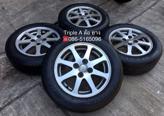 ล้อแม็ก Toyota Vios ขอบ 14 พร้อมยาง 175-65-14 ปลายปี 16 ดอกยางหนาปึกทุกเส้น